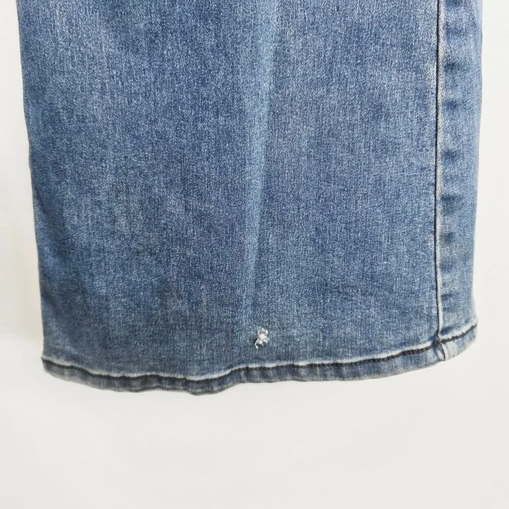 Free People Mid Rise Pull On Flared Bell Bottom Jeans 28x33.5 Retro 70s